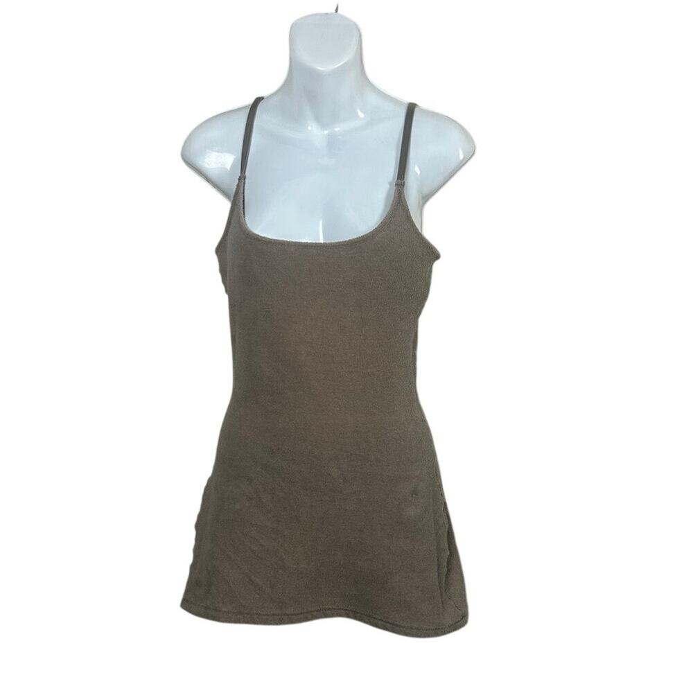 SKIMS Terry Cotton-Blend Slip Mini Dress size S